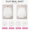 imageDokotoo Womens Oversized Denim Jacket Casual Long Sleeve Denim Shirts Distresse Jean Jacket Fall Outfits 2025B4 White