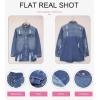 imageDokotoo Womens Oversized Denim Jacket Casual Long Sleeve Denim Shirts Distresse Jean Jacket Fall Outfits 2025C2 Blue