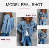 imageDokotoo Womens Oversized Denim Jacket Casual Long Sleeve Denim Shirts Distresse Jean Jacket Fall Outfits 2025Sky Blue