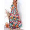 imageDokotoo Womens Strapless Dresses Casual Summer High Waist Side Split Flowy Boho Maxi DressMulticolor 3