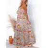 imageDokotoo Womens Strapless Dresses Casual Summer High Waist Side Split Flowy Boho Maxi DressMulticolor a