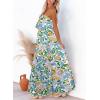 imageDokotoo Womens Strapless Dresses Casual Summer High Waist Side Split Flowy Boho Maxi DressSky Blue