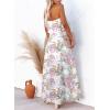 imageDokotoo Womens Strapless Dresses Casual Summer High Waist Side Split Flowy Boho Maxi DressWhite