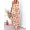 imageDokotoo Womens Strapless Dresses Casual Summer High Waist Side Split Flowy Boho Maxi DressYellow