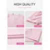 imageDokotoo Womens Summer Business Casual Blouses V Neck Short Sleeve Shirts Hollow Out Cute Lace TopsLight Pink