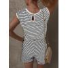imageDokotoo Womens Summer Casual Rompers Striped Shorts Overalls Adjustable Drawstring Waist Jumpsuits One Piece OutfitsWhite