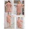 imageDokotoo Womens Summer Crewneck Puff Sleeve Babydoll Elegant Empire Waist Mini Swing Skater Dresses with Pockets1 Pink
