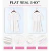 imageDokotoo Womens Summer Crewneck Puff Sleeve Babydoll Elegant Empire Waist Mini Swing Skater Dresses with Pockets1 White 2