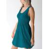 imageDokotoo Womens Summer Dresses 2025 Sleeveless Button Down Smocked Empire Waist Ruffle Tiered Casual Swing Mini DressBlue 405
