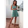 imageDokotoo Womens Summer Dresses 2025 Sleeveless Button Down Smocked Empire Waist Ruffle Tiered Casual Swing Mini DressGreen