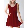 imageDokotoo Womens Summer Dresses 2025 Sleeveless Button Down Smocked Empire Waist Ruffle Tiered Casual Swing Mini DressRed 403