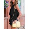 imageDokotoo Womens Summer Jumpsuits 2025 Casual Ruffle Chiffon Sleeveless RompersRuffle Black 01