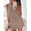 imageDokotoo Womens Summer Jumpsuits 2025 Casual Ruffle Chiffon Sleeveless RompersRuffle Khaki