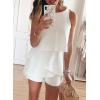 imageDokotoo Womens Summer Jumpsuits 2025 Casual Ruffle Chiffon Sleeveless RompersRuffle White