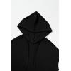 imageDokotoo Womens Summer Oversized Shirts 2025 Short Sleeve Drawstring Hoodies Waffle Knit Side Slit Tunic Tops with PocketBlack