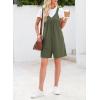 imageDokotoo Womens Summer Sleeveless Waffle Knit Romper Tank Tops Belt Jumpsuits with Side PocketsFern Green