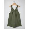 imageDokotoo Womens Summer Sleeveless Waffle Knit Romper Tank Tops Belt Jumpsuits with Side PocketsFern Green