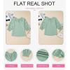 imageDokotoo Womens Summer Tops 34 Lantern Sleeve Casual VNeck TShirts Pleated Loose Tunic HollowOut BlouseGreen