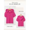imageDokotoo Womens Summer Tops Waffle Knit Short Sleeve Lightweight Drawstring Hoodies Button V Neck Casual Blouses ShirtsRosy
