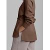 imageDokotoo Womens Sweatshirt Oversized Half Zip Up Drawstring Waist Long Sleeve Side Slits Soft Casual Pullover Sweatshirts TopsBrown