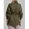 imageDokotoo Womens Sweatshirt Oversized Half Zip Up Drawstring Waist Long Sleeve Side Slits Soft Casual Pullover Sweatshirts TopsGreen