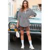 imageDokotoo Womens Sweatshirt Oversized Half Zip Up Drawstring Waist Long Sleeve Side Slits Soft Casual Pullover Sweatshirts TopsGrey