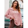 imageDokotoo Womens Sweatshirt Oversized Half Zip Up Drawstring Waist Long Sleeve Side Slits Soft Casual Pullover Sweatshirts TopsPink