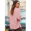 imageDokotoo Womens Sweatshirt Oversized Half Zip Up Drawstring Waist Long Sleeve Side Slits Soft Casual Pullover Sweatshirts TopsPink