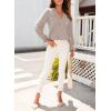 imageDokotoo Womens Tops Casual Pleated V Neck Puff Long Sleeve T Shirts Loose Tunic Business BlouseGray