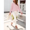 imageDokotoo Womens Tops Casual Pleated V Neck Puff Long Sleeve T Shirts Loose Tunic Business BlousePink