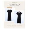 imageDokotoo Womens V Neck Elegant Party Dress Short Sleeve Skater Dress Wedding Guest DressesBlack
