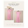 imageDokotoo Womens V Neck Elegant Party Dress Short Sleeve Skater Dress Wedding Guest DressesPink