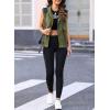 imageDokotoo Womens Vests Outerwear ButtonDown Lapel Collar Elastic Hem Lightweight Spring Waistcoat Sleeveless Jacket Cargo VestGreen
