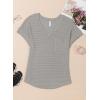 imageDokotoo Womens Waffle Knit Tops 2025 Fall Summer V Neck Shirts Casual Trendy Womens Blouses Basic TeeA Gray
