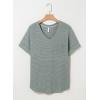 imageDokotoo Womens Waffle Knit Tops 2025 Fall Summer V Neck Shirts Casual Trendy Womens Blouses Basic TeeA Seagrass