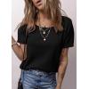 imageDokotoo Womens Waffle Knit Tops 2025 Fall Summer V Neck Shirts Casual Trendy Womens Blouses Basic TeeBlack 01