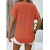 imageDokotoo Womens Waffle Knit Tops 2025 Fall Summer V Neck Shirts Casual Trendy Womens Blouses Basic TeeOrange