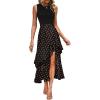 imageDokotoo Womens 2025 Sleeveless Fall Summer Dresses Casual Boho Crewneck Floral Boho Cocktail Party DressesBlack C