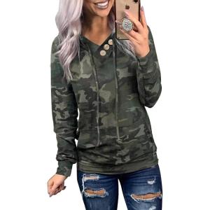 imageDokotoo Womens Casual Long Sleeve Hoodies Sweatshirts Drawstring Pullover Tunic Tops With Pockets1 Green