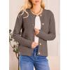 imageDokotoo Cardigan Sweaters for Women Lightweight Long Sleeve Open Front 2025 Button Down Jacket WinterCoffee
