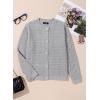 imageDokotoo Cardigan Sweaters for Women Lightweight Long Sleeve Open Front 2025 Button Down Jacket WinterGray