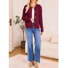 imageDokotoo Cardigan Sweaters for Women Lightweight Long Sleeve Open Front 2025 Button Down Jacket WinterRed Dahlia