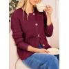 imageDokotoo Cardigan Sweaters for Women Lightweight Long Sleeve Open Front 2025 Button Down Jacket WinterRed Dahlia