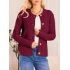 imageDokotoo Cardigan Sweaters for Women Lightweight Long Sleeve Open Front 2025 Button Down Jacket WinterRed Dahlia
