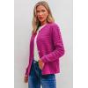 imageDokotoo Cardigan Sweaters for Women Lightweight Long Sleeve Open Front 2025 Button Down Jacket WinterRose Red