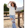 imageDokotoo Cardigan Sweaters for Women Lightweight Long Sleeve Open Front 2025 Button Down Jacket WinterWhite