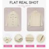 imageDokotoo Corduroy Sherpa Jacket for Women Button Down Fleece Fur Collar Winter Warm CoatA Apricot