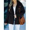 imageDokotoo Corduroy Sherpa Jacket for Women Button Down Fleece Fur Collar Winter Warm CoatA Black