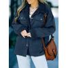 imageDokotoo Corduroy Sherpa Jacket for Women Button Down Fleece Fur Collar Winter Warm CoatA Blue