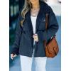 imageDokotoo Corduroy Sherpa Jacket for Women Button Down Fleece Fur Collar Winter Warm CoatA Blue